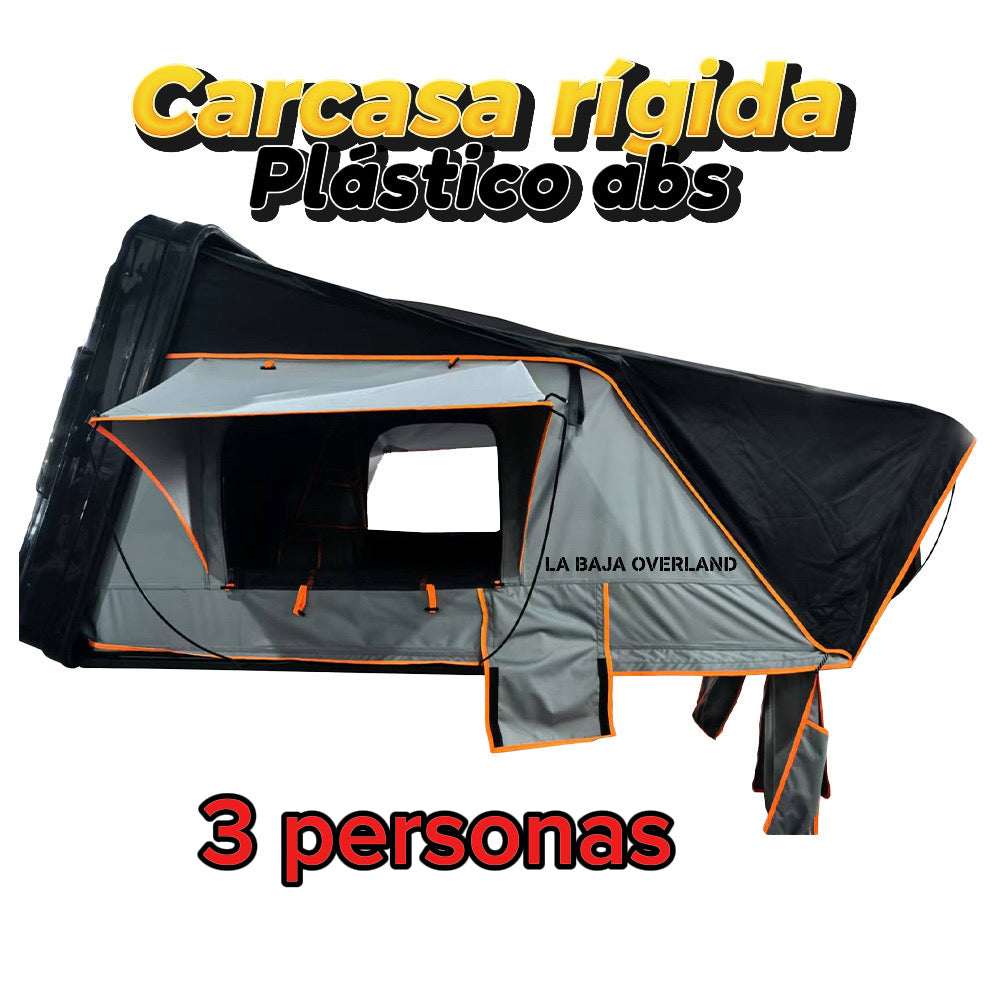 5.) Casa para acampar en auto para 3 personas rígida plástico abs